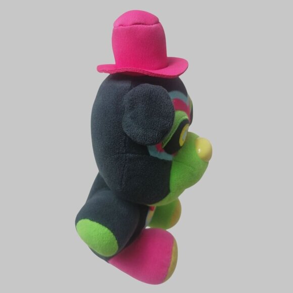 Five Nights At Freddys Blacklight Glamrock  Plush Bear Hat Neon Colors 8" - Picture 4 of 8
